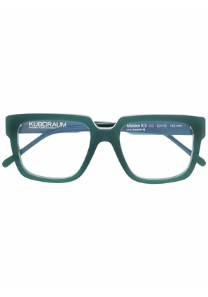 Kuboraum K3 square-frame glasses - Green