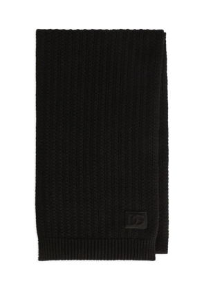 Dolce & Gabbana ribbed knit scarf - Black