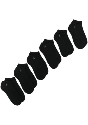 Polo Ralph Lauren six-pack logo-embroidery socks - Black