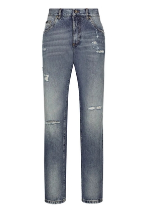 Dolce & Gabbana loose-legged distressed jeans - Blue