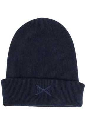 Barrie embroidered-logo knit beanie - Blue