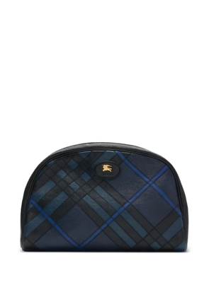 Burberry check-pattern wash bag - Blue