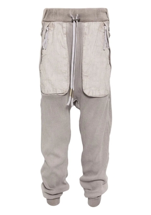 Boris Bidjan Saberi drawstring drop-crotch trousers - Grey