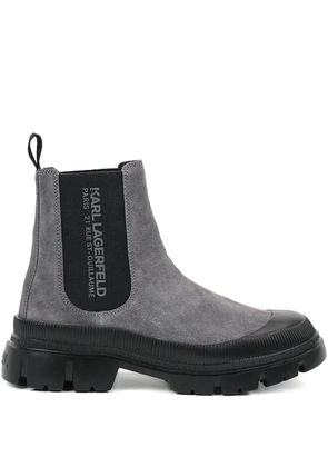 Karl Lagerfeld elastic-panel lug sole boots - Grey