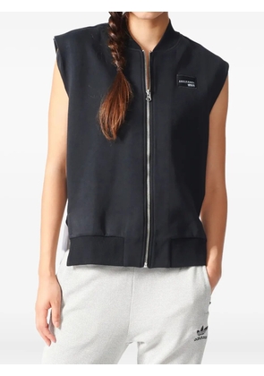 adidas diagonal-panel zip vest - Black