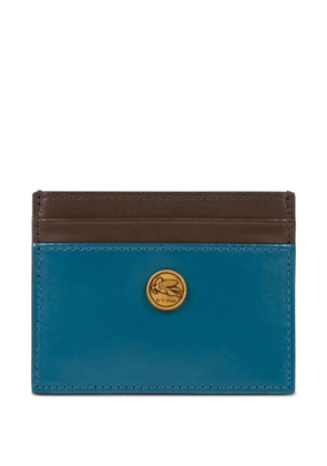 ETRO Pegaso-plaque cardholder - Blue