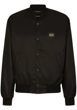 Dolce & Gabbana DG Essentials logo-plaque bomber jacket - Black