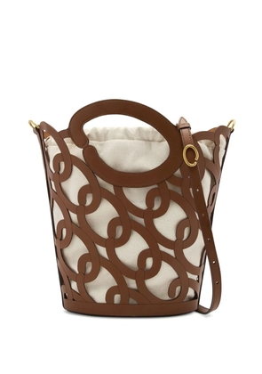 Oscar de la Renta leather bucket bag - Brown