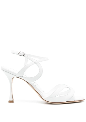 Manolo Blahnik 100mm Elfajrsan sandals - White