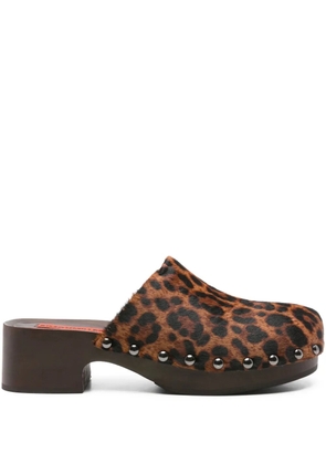 Simon Miller leopard-print heeled mules - Brown