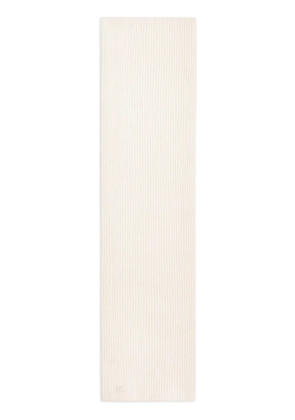 Courrèges ribbed wool scarf - White