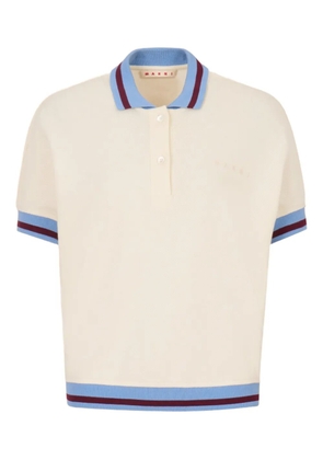 Marni stripe-detail polo shirt - Neutrals