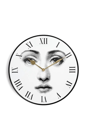 Fornasetti facial illustration wall clock - White