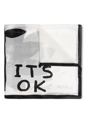 Marc Jacobs x David Shrigley It's Okay scarf - White