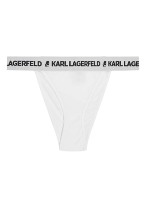 Karl Lagerfeld logo-waistband Brazilian briefs - White