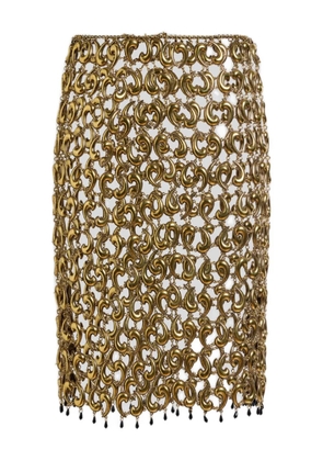 ETRO embellished straight skirt - Gold