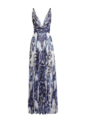 Dolce & Gabbana pleated print dress - Blue