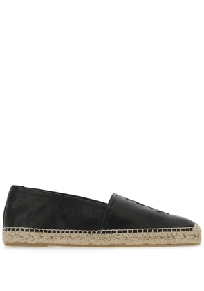 Saint Laurent embroidered monogram espadrilles - Black