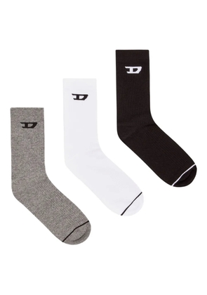 Diesel ribbed logo socks - Grey