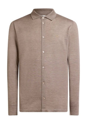 ETRO embroidered cashmere silk cardigan - Brown