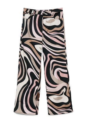PUCCI Marmo-print straight-leg trousers - Black