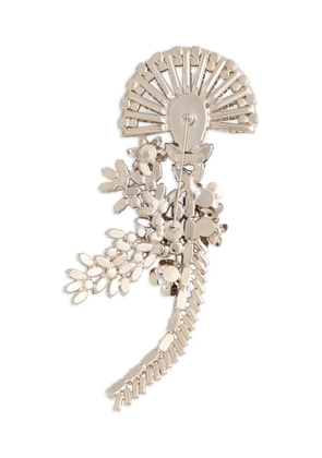 Dolce & Gabbana crystal-embellished floral brooch - Multicolour