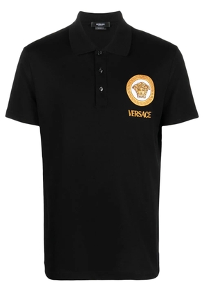 Versace Medusa cotton polo shirt - Black