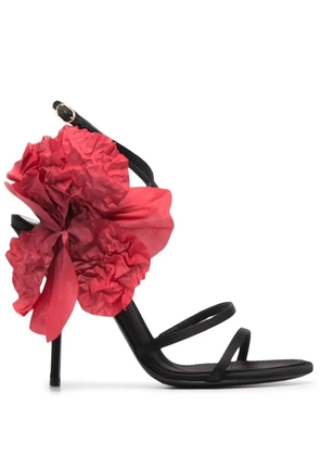 Dolce & Gabbana 110mm floral-appliqué sandals - Black