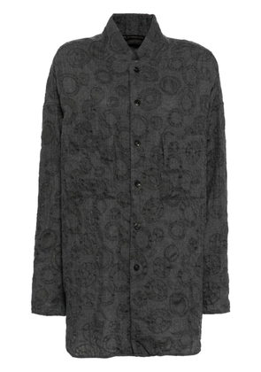Forme D'expression all-over floral shirt - Grey