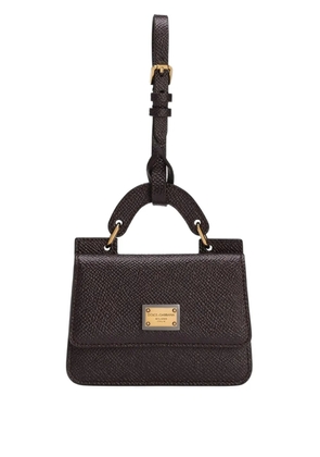 Dolce & Gabbana textured leather mini bag wallet - Black