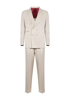 Brunello Cucinelli peak-lapel striped suit - Neutrals
