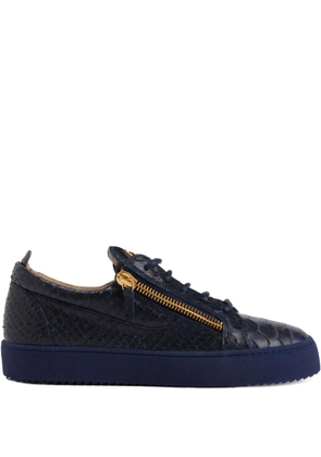 Giuseppe Zanotti Frankie reptile-print sneakers - Blue