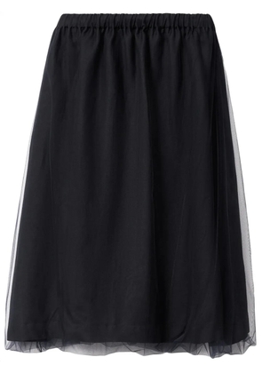 Fabiana Filippi tulle-overlay midi skirt - Black
