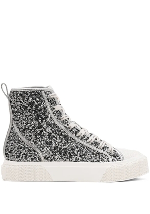 Marc Jacobs sequin high-top sneakers - Silver