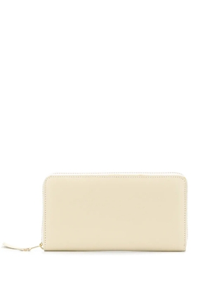 Comme Des Garçons Wallet zip around leather purse - Neutrals
