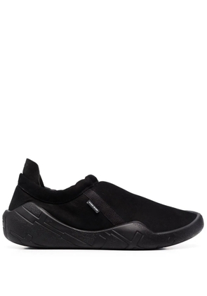 Stone Island Shadow Project logo-patch slip-on sneakers - Black