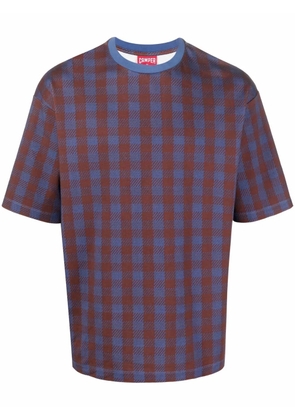 Camper check-print T-shirt - Blue
