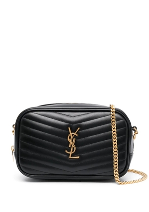 Saint Laurent logo-plaque crossbody bag - Black