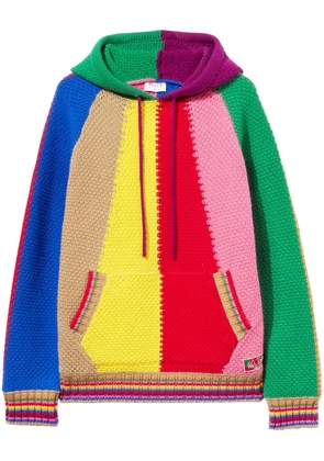 PUCCI colourblock wool hoodie - Red
