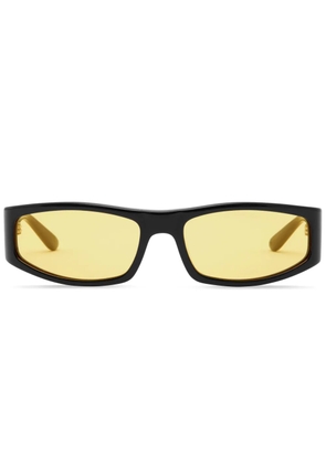 Courrèges Tech rectangle-frame sunglasses - Black