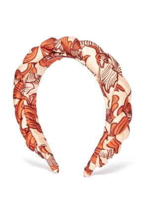 La DoubleJ padded-braid headband - Red