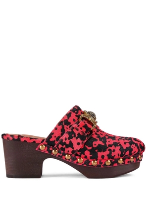 Kurt Geiger London 35mm Mansion eagle-charm mules - Red