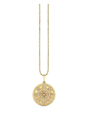 Sydney Evan 14K yellow gold small Sand Dollar diamond necklace