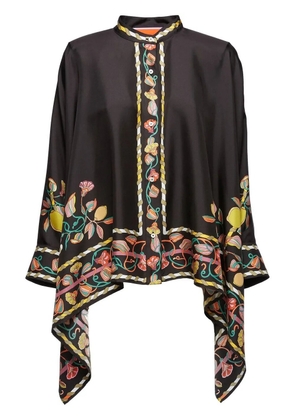 La DoubleJ Placée-print foulard shirt - Black