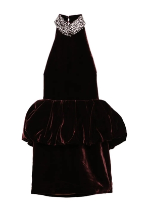 The New Arrivals Ilkyaz Ozel Hemingway peplum-waist mini dress - Red