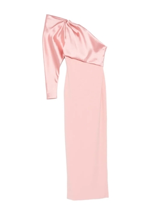 Solace London Tally panel-sleeve maxi dress - Pink
