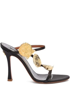 Roberto Cavalli shell-appliqué sandals - Black