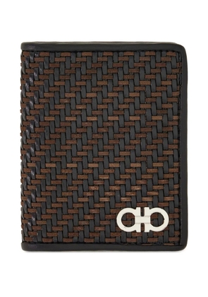 Ferragamo woven leather cardholder - Brown