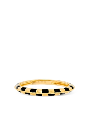 Yvonne Léon 9K yellow gold check-pattern ring