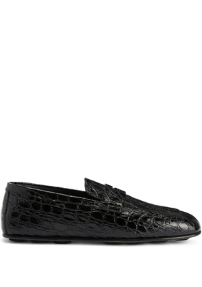 Giuseppe Zanotti Cristophe crocodile-embossed loafers - Black